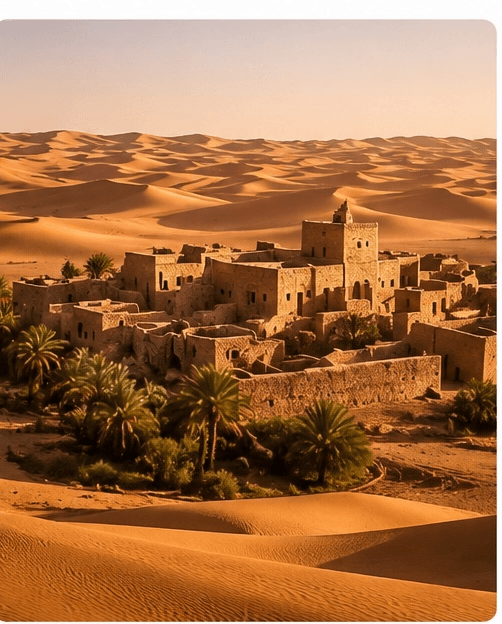 Tour in moto nel Sahara tunisino tra dune e oasi durante il viaggio organizzato dal Motoclub Centauri del Sud.
